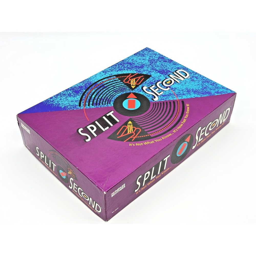 Vintage 1992 Split Second Board Game Parker Brothers Complete w/ Hub & Paddles - Picture 8 of 8